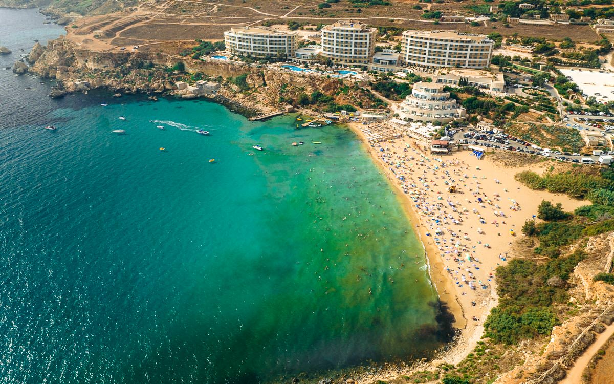 Golden Bay beach, Malta