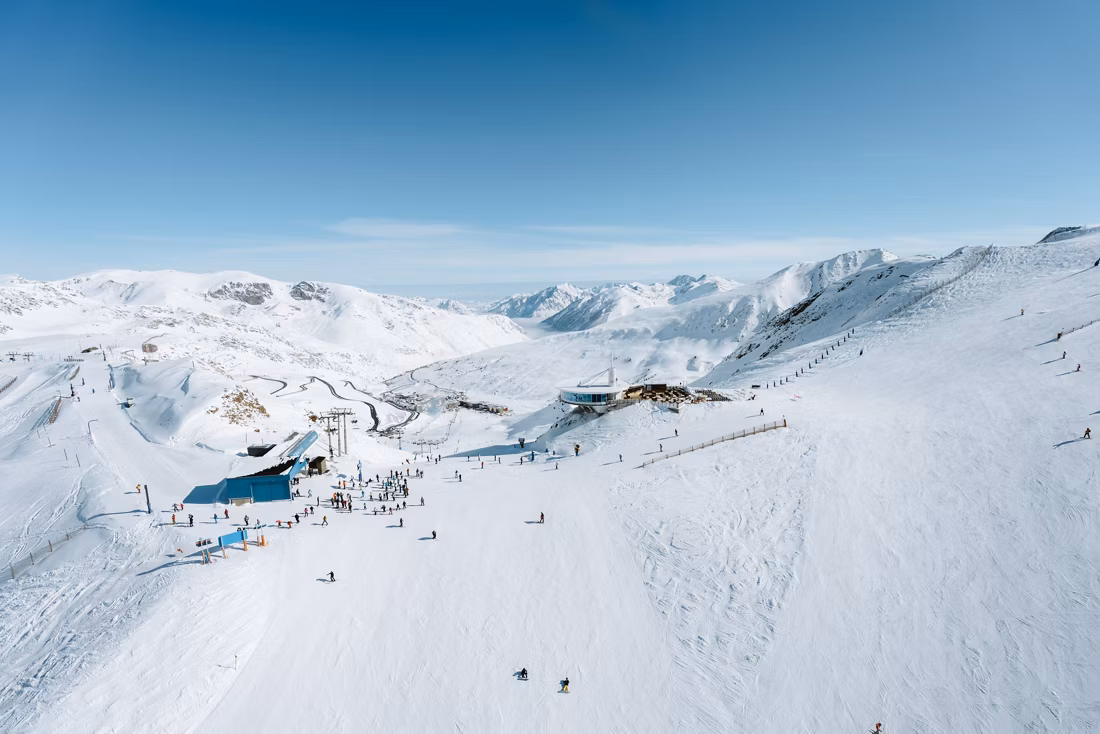Snow covered mountain at a Grandvalira ski resort