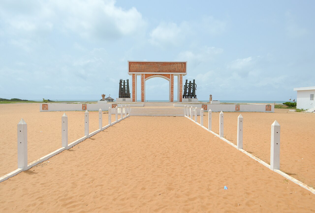 Door of no return leading to the beach in Ouidah, Benin 