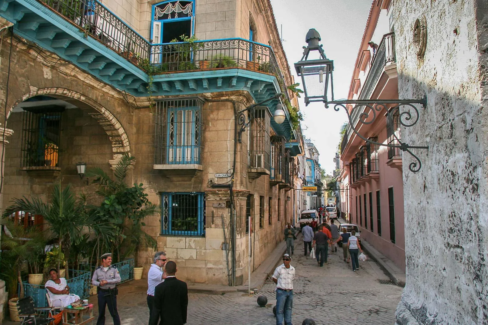 Cobblestone street in Old Havana