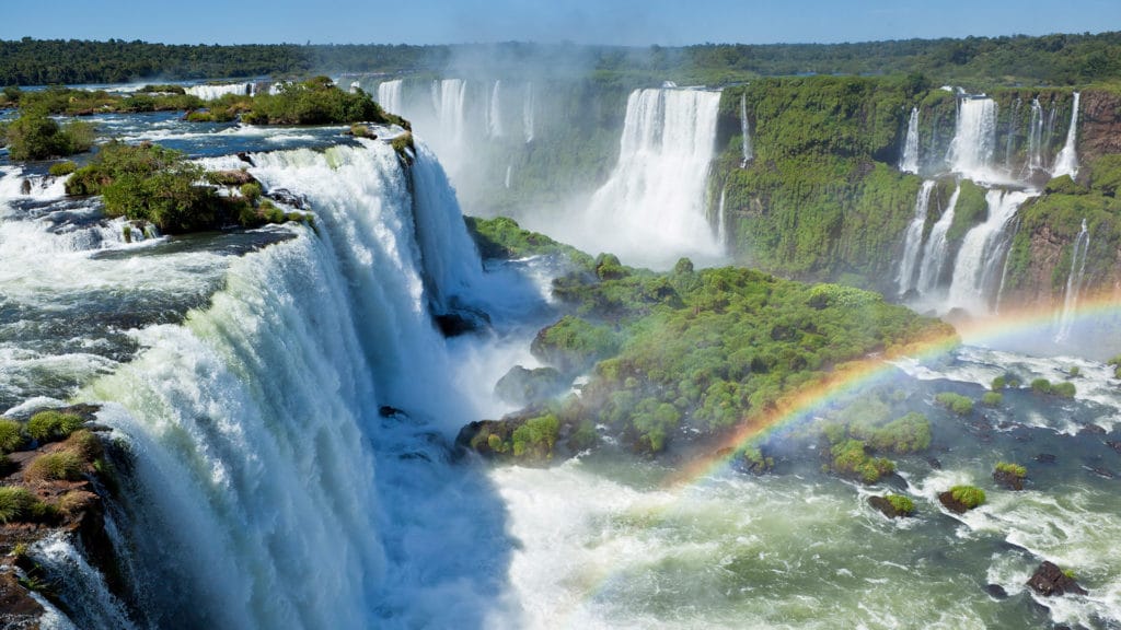 Iguazu Falls, the world's largest waterfall system.