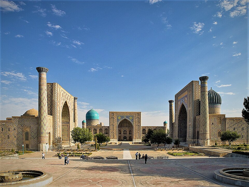 The Registan Square in Samarkand, Uzbekistan.