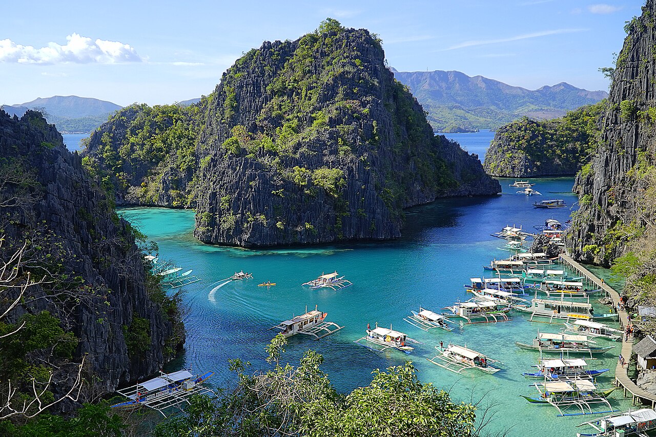 Mountainous islands in Palawan, Philippines